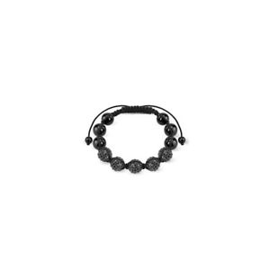 【送料無料】ブレスレット　アクセサリ―　ボールブラックshamballaブレスレット