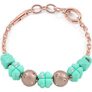 【送料無料】ブレスレット　アクセサリ―　ブレスレットゴールドリーフmorellato colours women bracelet rose gold, jewels, sabz 342,7 charms four leaf 13,666円