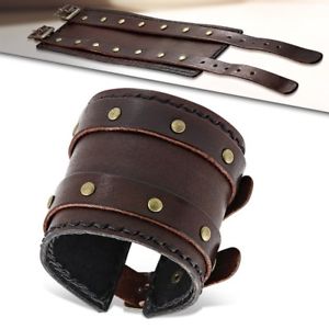 【送料無料】ブレスレット　アクセサリ―　モデルbiggeforce bracelet brown leather model bigge