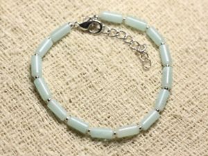 【送料無料】ブレスレット　アクセサリ―　925semiアマゾナイト 8mmチューブ925 silver bracelet and stone semi precious amazonite 8mm tubes