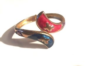 【送料無料】ブレスレット　アクセサリ―　カラーメタルブレスレットエナメルビンテージフランスブレスレットcolor metal bracelet enamelled vintage french bracelet