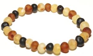 【送料無料】ブレスレット　アクセサリ―　バルトストレッチブレスレットオレンジadult shingle raw mixed baltic amber stretch bracelet love amber x uk seller