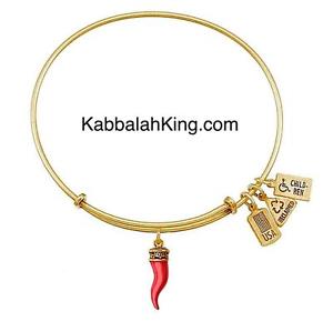 【送料無料】ブレスレット　アクセサリ―　イタリアホーンペンダントゴールドアメリカブレスレットwind amp; fire 3d italian horn pendant gold accatastabile rigid bracelet in usa