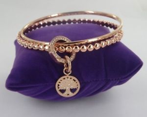 【送料無料】ブレスレット　アクセサリ―　stargemsダブルセットgenuine stargems rose gold tree of life bracelet charm joints double set