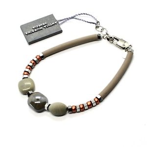 【送料無料】ブレスレット　アクセサリ―　ムラノガラスbr809a34antica murrina venezia braceletマンマンantica murrina venezia bracelet man man with murano glass grey br809a34