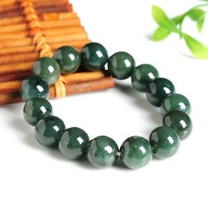 【送料無料】ブレスレット　アクセサリ―　ニュー13mmwブレスレット787インチリンク craft natural jade jadeite 13mmw round beads link bracelet 787inch