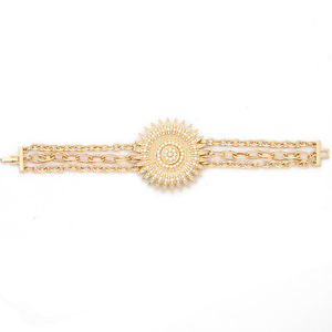 【送料無料】ブレスレット　アクセサリ―　ブレスレットアールデコチェーンエンドミニパールサンクラスレトロbracelet golden art deco multirank chain end mini pearl sun class retro ct9