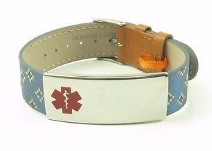 【送料無料】ブレスレット　アクセサリ&mdash;　シルクブレスレットステンレススチールタグidtagged silk amp; leather medical alert id bracelet stainless steel tag｜hokushin 14,985円