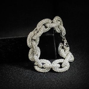 【送料無料】ブレスレット　アクセサリ&mdash;　ブレスレットシルバーリンクロケットct6bracelet silver link cobblestone crystal class retro marriage ct6｜hokushin