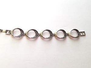 【送料無料】ブレスレット　アクセサリ&mdash;　ブライトンスクロールリンクチェーンブレスレットbrighton silver scroll hammered link chain bracelet｜hokushin