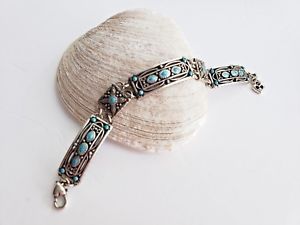 【送料無料】ブレスレット　アクセサリ&mdash;　ブライトンターコイズトルコシルバーブレスレットbrighton turquoise and silver bracelet retired｜hokushin