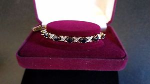 【送料無料】ブレスレット　アクセサリ&mdash;　ゴールドサファイアボックスクラスプテニスブレスレット gold sapphire tennis bracelet with box clasp｜hokushin