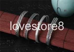 【送料無料】ブレスレット　アクセサリ―　スターリングシルバーレトロオープニングブレスレットpure s925 sterling silver retro weaving delicate opening womens bracelet