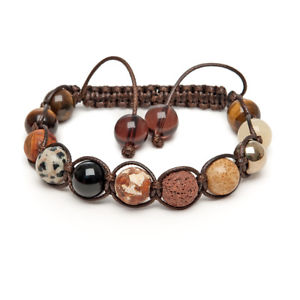 【送料無料】ブレスレット　アクセサリ&mdash;　ダルマチアジャスパーパイライトブレスレットzebredellas wooden agate yellow jade dalmatian picture jasper pyrite bracelet｜hokushin
