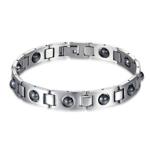 【送料無料】ブレスレット　アクセサリ―　10x チタンブラックメンbracele o3q8