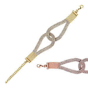 【送料無料】ブレスレット　アクセサリ&mdash;　ゴールドローズゴールドクリスタルブレスレット14k gold or rose gold plated crystal horse shoe bracelet｜hokushin