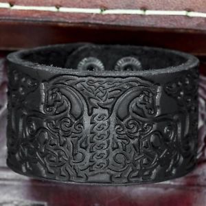 【送料無料】ブレスレット　アクセサリ&mdash;　ブラックレザーカフ｜hokushin 15,185円