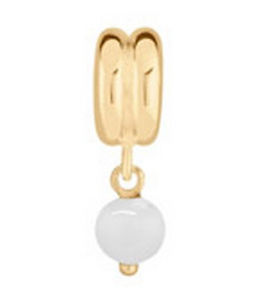 【送料無料】ブレスレット　アクセサリ―　ビーズペンダントミントlovelinks by pastiche white bead pendant gold plated silver tp008wg mint