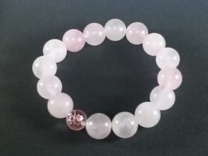【貨物輸送無料】腕輪 付属物― ローズクォーツブレスレットサクラアクセント12 粍 natural stone aaa rose quartz bracelet  sakura sculpture crystal accents
