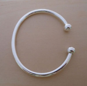 【送料無料】ブレスレット　アクセサリ&mdash;　スターリングシルバーブレスレットトルク925 sterling silver torque bracelet 5mm often amp; chest 22 cm216cm｜hokushin 14,386円