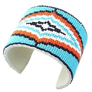【送料無料】ブレスレット　アクセサリ&mdash;　ハンドメイドメンズマルチカラーネイティブビーズワークブレスレットインチhandmade mens multi color native bead work bracelet leather 65 x 2 inch｜hokushin 14,186円