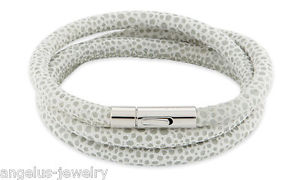 【送料無料】ブレスレット　アクセサリ&mdash;　ブレスレットカラースプラッシュalraune, leather bracelet viper, colour splash, 57 cm, edelstahlverschlu｜hokushin 14,785円