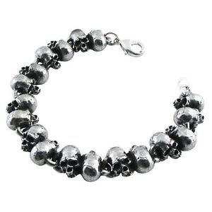 【送料無料】ブレスレット　アクセサリ―　ゴシックフィールドブレスレットシルバーicial alchemy gothic killing fields bracelet silver skulls small