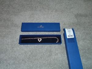 【貨物輸送無料】腕輪 付属物― スワロフスキークリスタルボックスオープンハートブレスレット＃swarovski crystal silvertone open heart bracelet 959266 インチ box