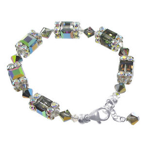 【貨物輸送無料】腕輪 付属物― 925 スワロフスキー8mmvitrail並み並みab腕輪785925 silver swarovski elements 8粍 vitrail medium ab crystal bracelet 7 to 85