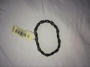【送料無料】ブレスレット　アクセサリ―　ブランドクリスタルフラワーストレッチブレスレットbrand 1928 hematitetone crystal flower stretch bracelet