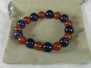 【送料無料】ブレスレット　アクセサリ―　アメジストカネブレスレット12 mm natural stone aaa amethyst amp; 10 mm natural stone aaa carnelian bracelet