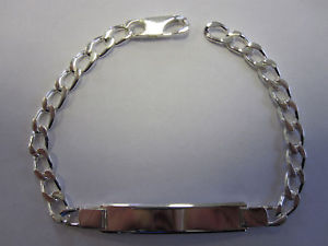 【送料無料】ブレスレット　アクセサリ―　スターリングシルバーアイデンティティブレスレットブランドsterling silver, ladies identity id bracelet, brand
