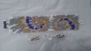 【送料無料】ブレスレット　アクセサリ―　ブドウスプラッシュカフイヤリングgrape splash cuff and earrings