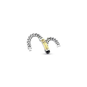【送料無料】ブレスレット アクセサリ― ブレスレットステンレススチールクロスbracelet stainless steel cross medieval golden
