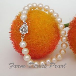 【送料無料】ブレスレット　アクセサリ―　ラウンドホワイトパールブレスレットgenuine round 89mm white pearl bracelet 8 cultured freshwater