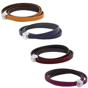 【送料無料】ブレスレット　アクセサリ―　イタリアラップブレスレットステンレスクラスプitalian leather doublesided 3wrap bracelet, w stainless steel magnetic clasp