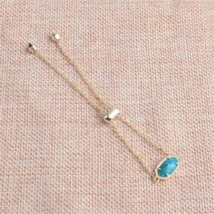 【送料無料】ブレスレット　アクセサリ―　スコットチェーンブレスレットターコイズダストバッグkendra scott elaina gold adjustable chain bracelet veined turquoise w dust bag