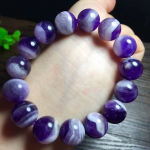 【送料無料】ブレスレット　アクセサリ―　アメジストブレスレットラウンドビーズgenuine natural purple amethyst crystal bracelet round beads 14mm aaa