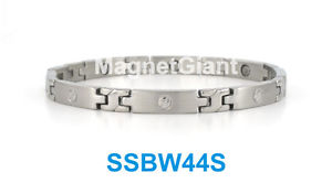 【送料無料】ブレスレット　アクセサリ―　ネジデザインステンレススチールリンクブレスレットsilver screw design women magnetic stainless steel link bracelet 20,860円