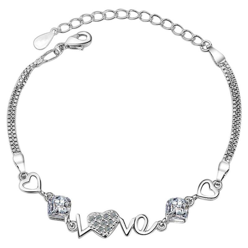 【送料無料】ブレスレット　アクセサリ―　ラウンドロマンチックブレスレットシルバーブレスレットアジャスタブル20xwomens round romantic bracelet shaped silver bracelet adjustable jewe e7s2