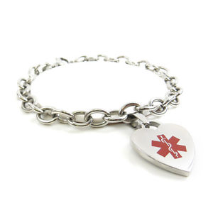 【送料無料】ブレスレット　アクセサリ―　ブレスレットメディカルアラートスチールmyiddr womens bee sting allergy bracelet,medical alert charm steel,preengraved