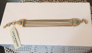 【送料無料】ブレスレット　アクセサリ―　ラッキーブランドゴールドターコイズブレスレットドル 20,860円