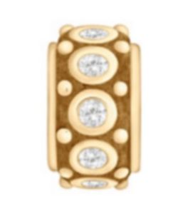 【送料無料】ブレスレット　アクセサリ―　シルバースペーサlovelinks spacer in silver with c z goldplate tt327czg