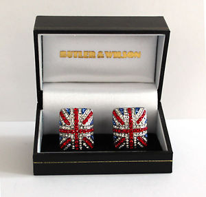 【送料無料】ブレスレット　アクセサリ―　バトラーウィルソンクリスタルエナメルカフスボタンジュビリーbutler and wilson crystal enamel rectangular cufflinks jubilee olympics