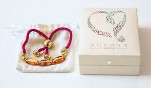 【送料無料】ブレスレット　アクセサリ―　オーロラスワロフスキークリスタルブレスレットフクシアaurora swarovski crystal oval trilogy friendship bracelet fuchsia bnib qvc