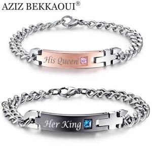 【送料無料】ブレスレット　アクセサリ―　カップルブレスレットステンレススチールブレスレットcouple bracelets stainless steel bracelets for women men jewelry