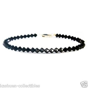【送料無料】ブレスレット　アクセサリ―　スワロフスキークリスタッロネロアルジェントスターリングw swarovski cristallo nero matrimonio sposa damigella argento sterling