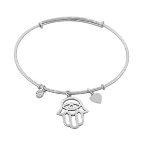 【送料無料】ブレスレット　アクセサリ&mdash;　アルジェントアムールブレスレットen argent sterling 925 khamsa mauvais oeil cur amour bracelet avec fermoir｜hokushin