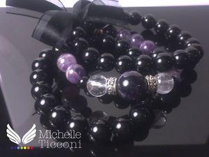 【送料無料】ブレスレット　アクセサリ&mdash;　ヨガブレスレットチャクラyoga natural gemstones stretchy bracelet chakra intuition healing soulmate money｜hokushin