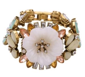 【送料無料】ブレスレット　アクセサリ―　opal white mint green rose pinkアクリルラインストーンブレスレットopal white mint green rose pink acrylic resin crystal rhinestone flower br